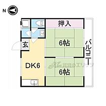 奈良県生駒郡斑鳩町興留6丁目（賃貸アパート2DK・2階・36.00㎡） その1