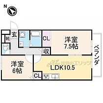 大阪府枚方市翠香園町（賃貸アパート2LDK・2階・56.37㎡） その2