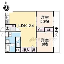 大阪府枚方市星丘2丁目（賃貸マンション2LDK・1階・61.20㎡） その2