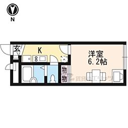 レオパレスＺＩＯＵＮ　ＴＲＥＳ 1階1Kの間取り