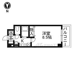 M'プラザ津田駅前10番館 1Kの間取図画像