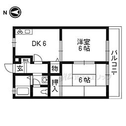 エムグリーンハイツ 2DKの間取図画像