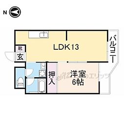 マルエス牧野駅前グランドビル 2DKの間取図画像