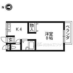 サンモール 1Kの間取図画像
