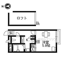 レオパレスアーバンアメニティー 1Kの間取図画像