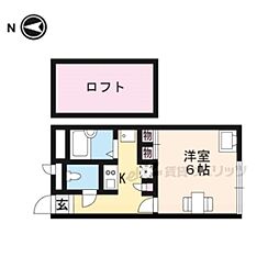 レオパレスハイツ牧野 1Kの間取図画像