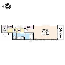 ラッフィナートソレイユ 1Kの間取図画像