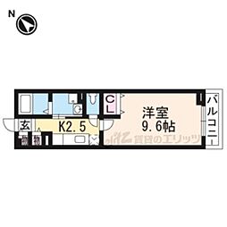 ルミエールエイメイ 1Kの間取図画像