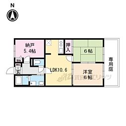 ハイツ大星 2LDKの間取図画像