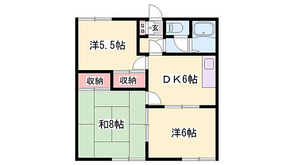 クロスロード ｜兵庫県加古川市平岡町山之上(賃貸アパート3DK・2階・52.89㎡)の写真 その2