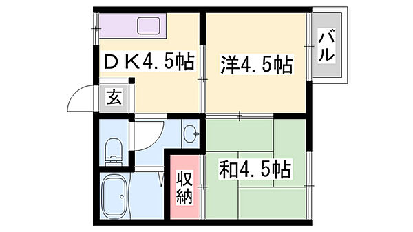 ファミールニシタニ ｜兵庫県加古川市平岡町西谷(賃貸アパート2DK・2階・29.81㎡)の写真 その2