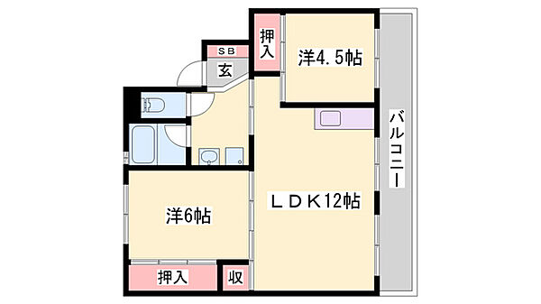 ビレッジハウス社第二 ｜兵庫県加東市沢部(賃貸マンション3DK・5階・53.08㎡)の写真 その2