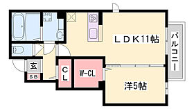 シャトン　B棟  ｜ 兵庫県小野市上本町（賃貸アパート1LDK・1階・42.82㎡） その2