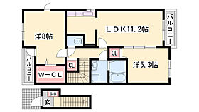 ノッティングヒルコートＦ  ｜ 兵庫県西脇市野村町（賃貸アパート2LDK・2階・60.14㎡） その2