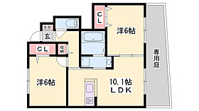 サニーコート加佐B棟  ｜ 兵庫県三木市加佐（賃貸アパート2LDK・1階・53.25㎡） その2