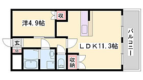 フェリシデーデ  ｜ 兵庫県加古川市野口町坂元北2丁目（賃貸マンション1LDK・1階・41.04㎡） その2