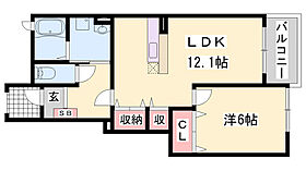 シャン・ド・フルールIII  ｜ 兵庫県加古郡稲美町国岡2丁目（賃貸アパート1LDK・1階・45.72㎡） その2