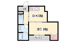 SENSE三木本町 1階1DKの間取り