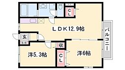 フレール・カーサ 2LDKの間取図画像