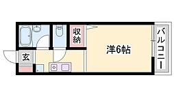 ジュネス青山 1Kの間取図画像
