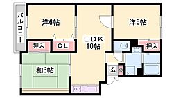 ヴァンベールCASA 3LDKの間取図画像