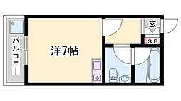 ポコアポコ住吉メゾン ワンルームの間取図画像