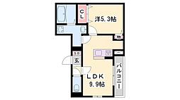プリメーロ明石 1LDKの間取図画像