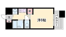 YKハイツ小久保 1Kの間取図画像