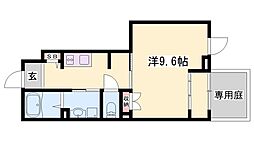 エコハウス栄華 1Kの間取図画像