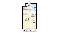 ロイヤルコート・A 1LDKの間取図画像