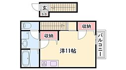 リガーレ天神西 ワンルームの間取図画像