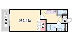ベルメゾンS 1Kの間取図画像