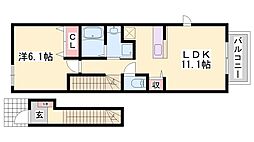 イマージュ 1LDKの間取図画像