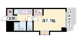 ジュネス西明石 1Kの間取図画像