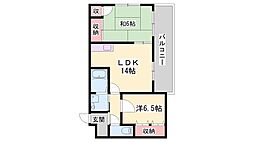 ヴァール・シュテルン 2LDKの間取図画像