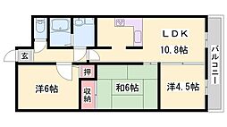 グランプレステージ西明石 3LDKの間取図画像