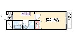 アパート 1Kの間取図画像