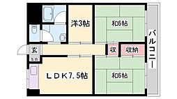 ラフェスタ加西 3LDKの間取図画像