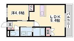アメニティ・ハイム 1LDKの間取図画像