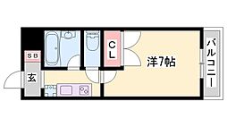 メゾンオームラ 1Kの間取図画像