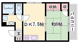 ルミエール・ベフ 1DKの間取図画像