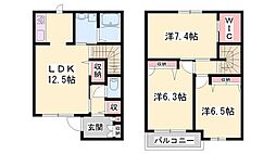 サンルーチェA 3LDKの間取図画像