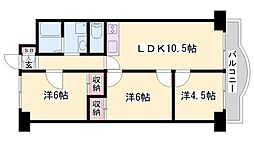 エクセル東加古川弐番館 3LDKの間取図画像