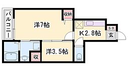 フィールドミドル・ライペン1 1SKの間取図画像