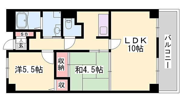 ヌーベ・ゆらの ｜兵庫県加東市社(賃貸マンション2LDK・2階・52.00㎡)の写真 その2