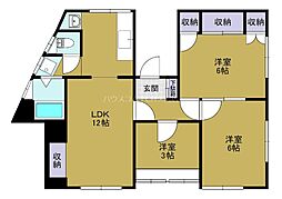 西村ビル 3LDKの間取図画像