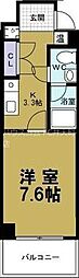 プロスペースベンテン 1Kの間取図画像