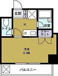 マンション弥栄 1Kの間取図画像