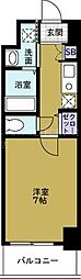 コスモプレミアムベイ大阪 1Kの間取図画像