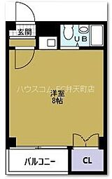 アーバンモール21八幡屋 ワンルームの間取図画像